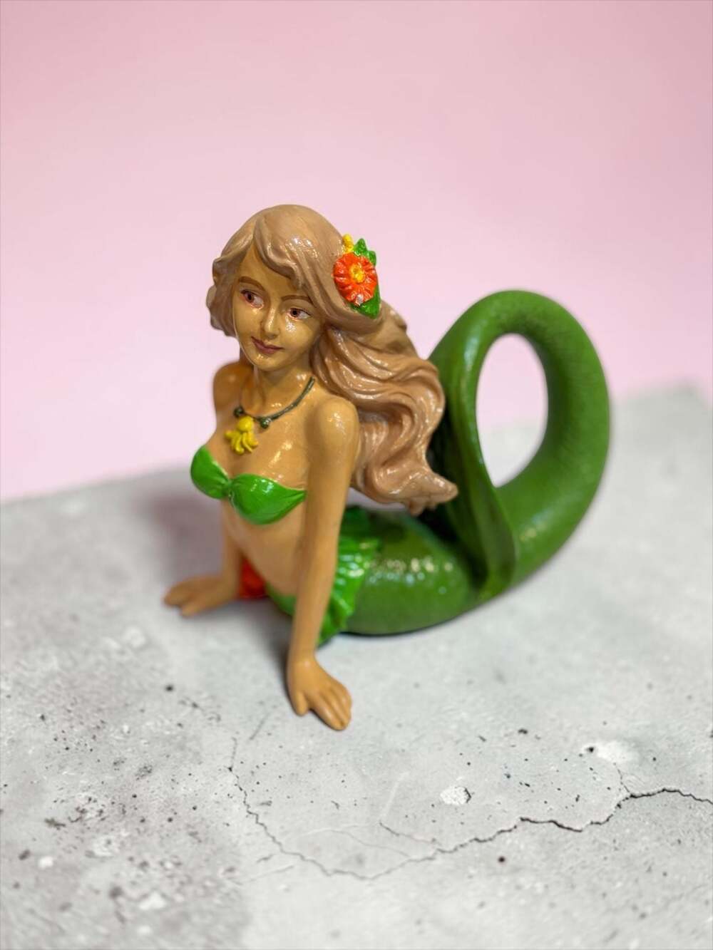 Atlantis Princess Green Emerald Mermaid Fantasy Figurine